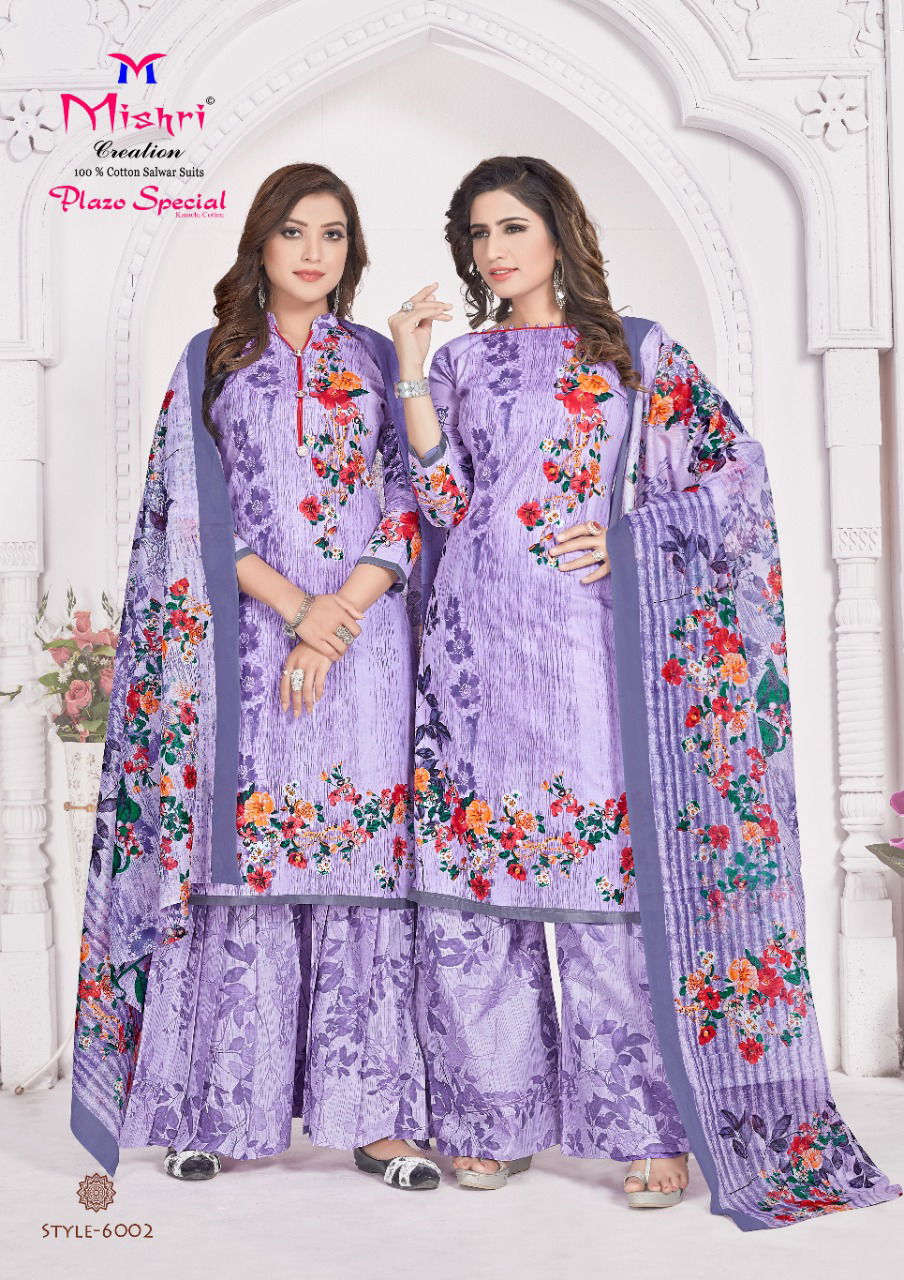mishri plazzo vol 6 Lateast Fancy Festivel Wear  Designer Pure Cotton Printed Dress Material